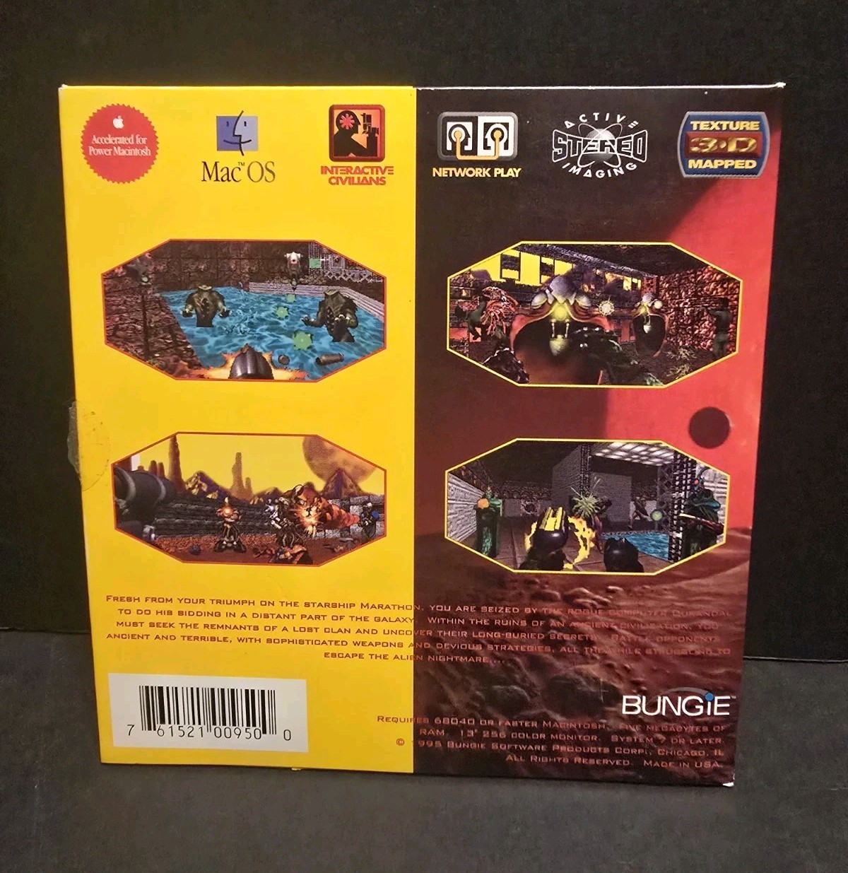 Marathon 2: Durandal (Apple MAC, 1995) Disc And Cardboard Sleeve