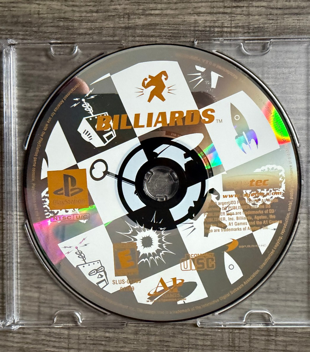 Billiards (DISC ONLY) – Sony Playstation 1 PS1 – A1 Games – Acceptable Condition