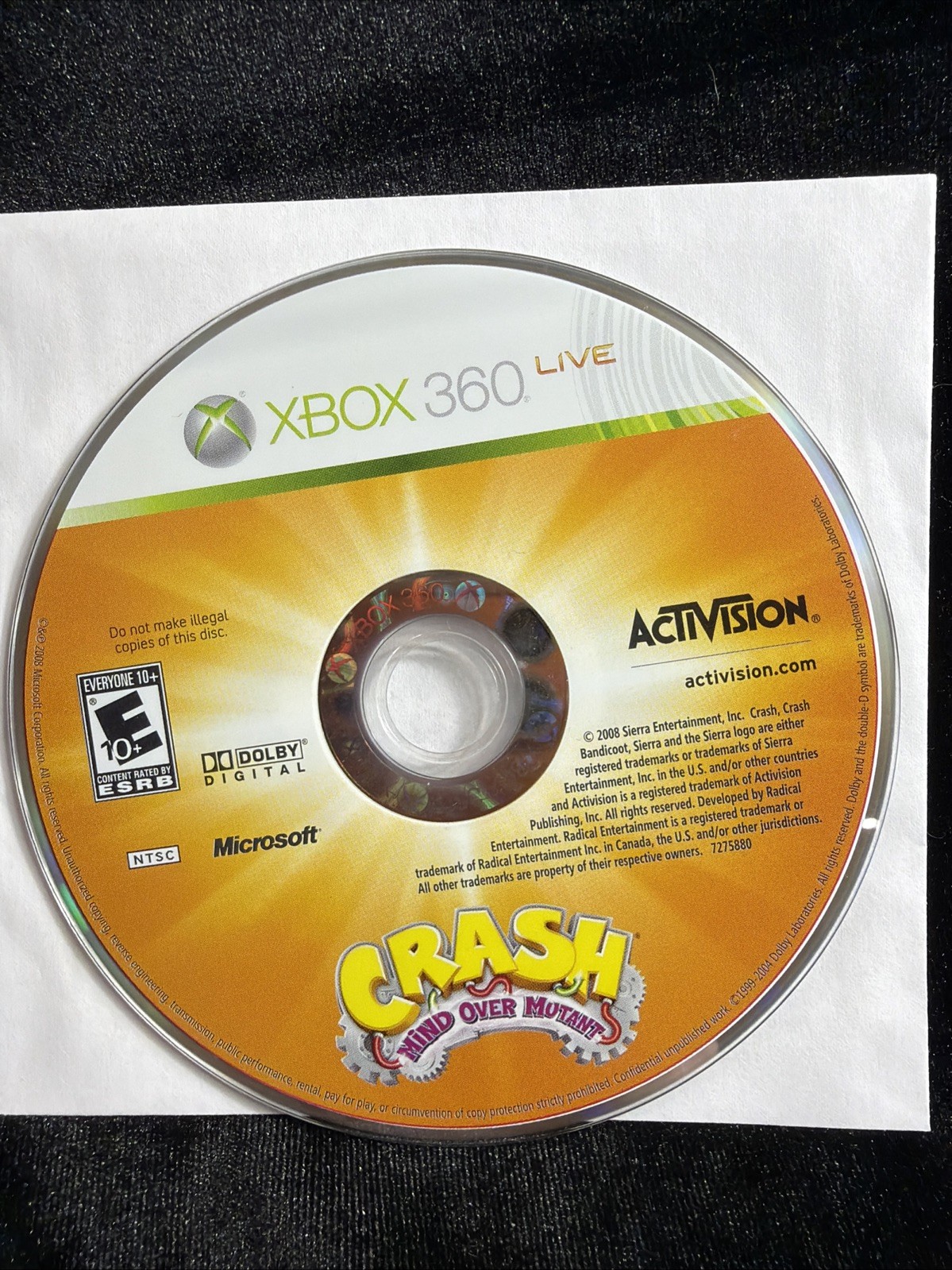 Crash Bandicoot: Mind Over Mutant – Microsoft Xbox 360 Disc Only Tested