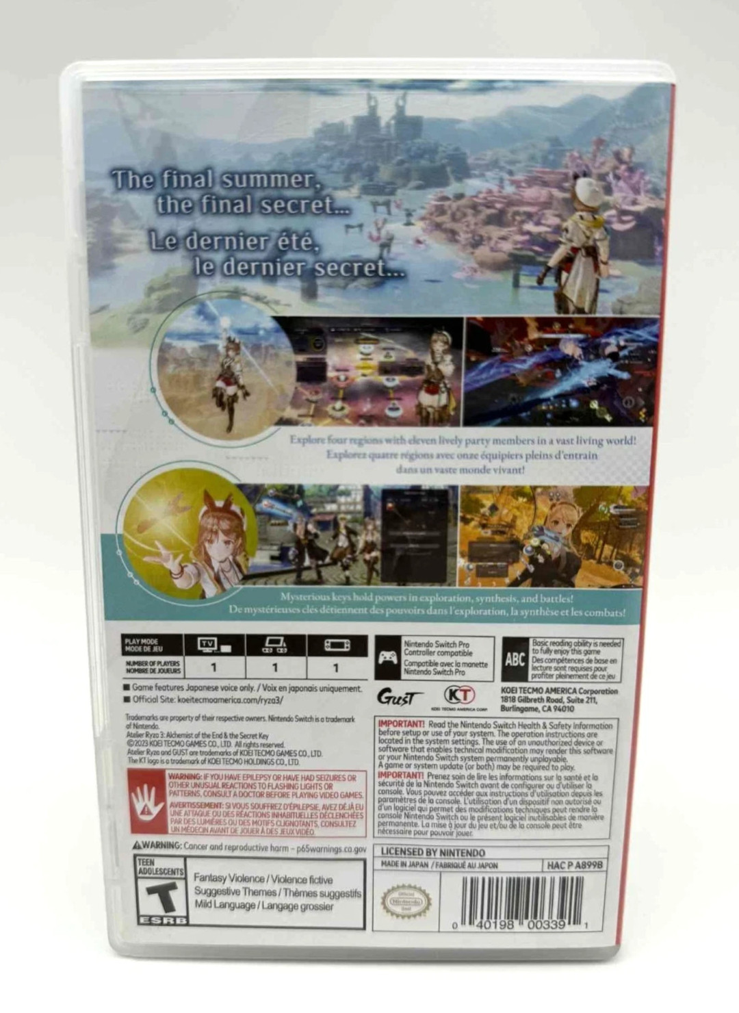 Atelier Ryza 3 Alchemist of the End & the Secret Key Nintendo Switch US Version
