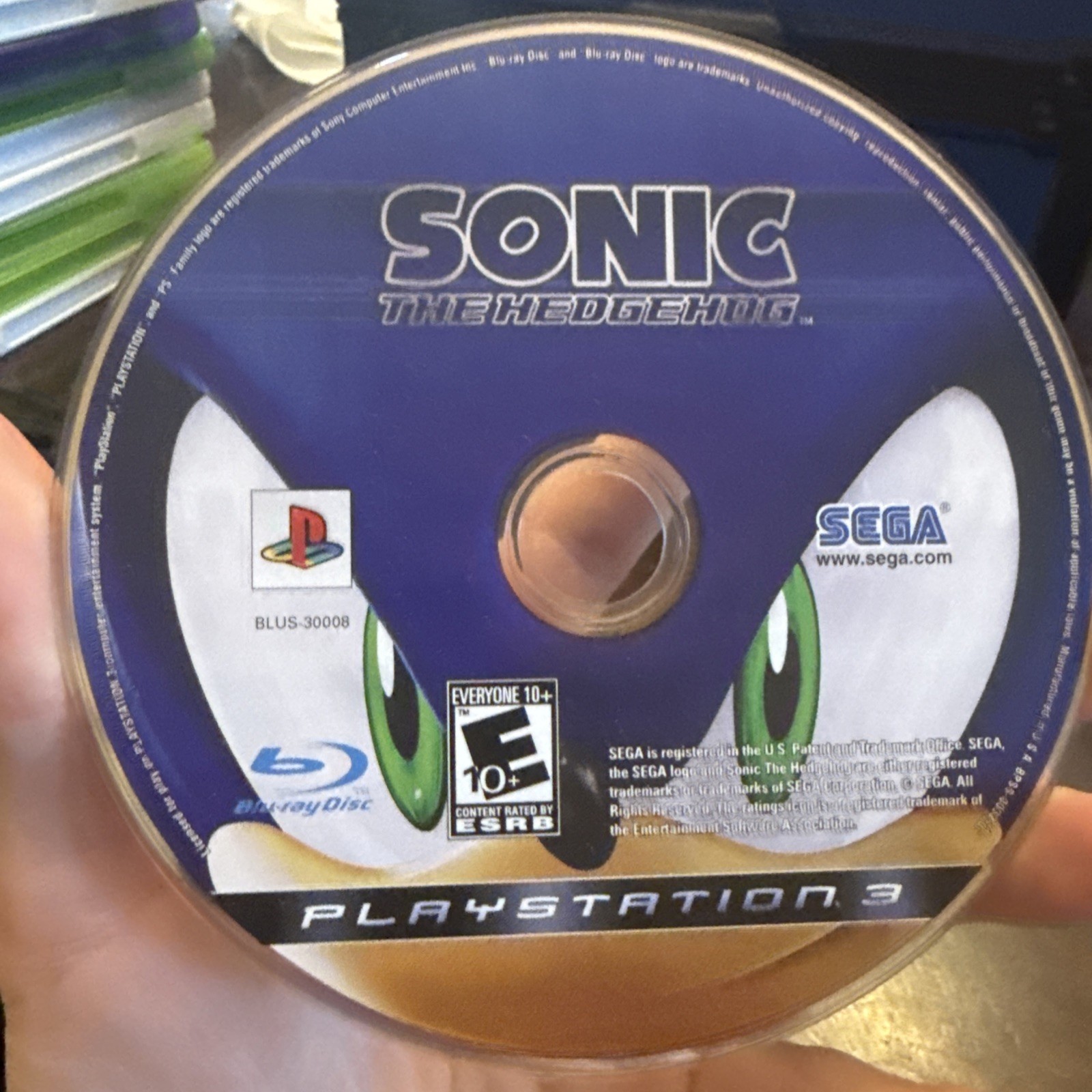 Sonic the Hedgehog (Sony PlayStation 3 PS3, 2007) Disc Only – TESTED