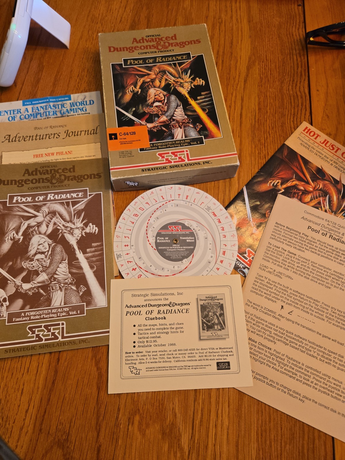 Advanced Dungeons & Dragons Pool of Radiance c64 TSR / SSI C64 (NO DISKS)
