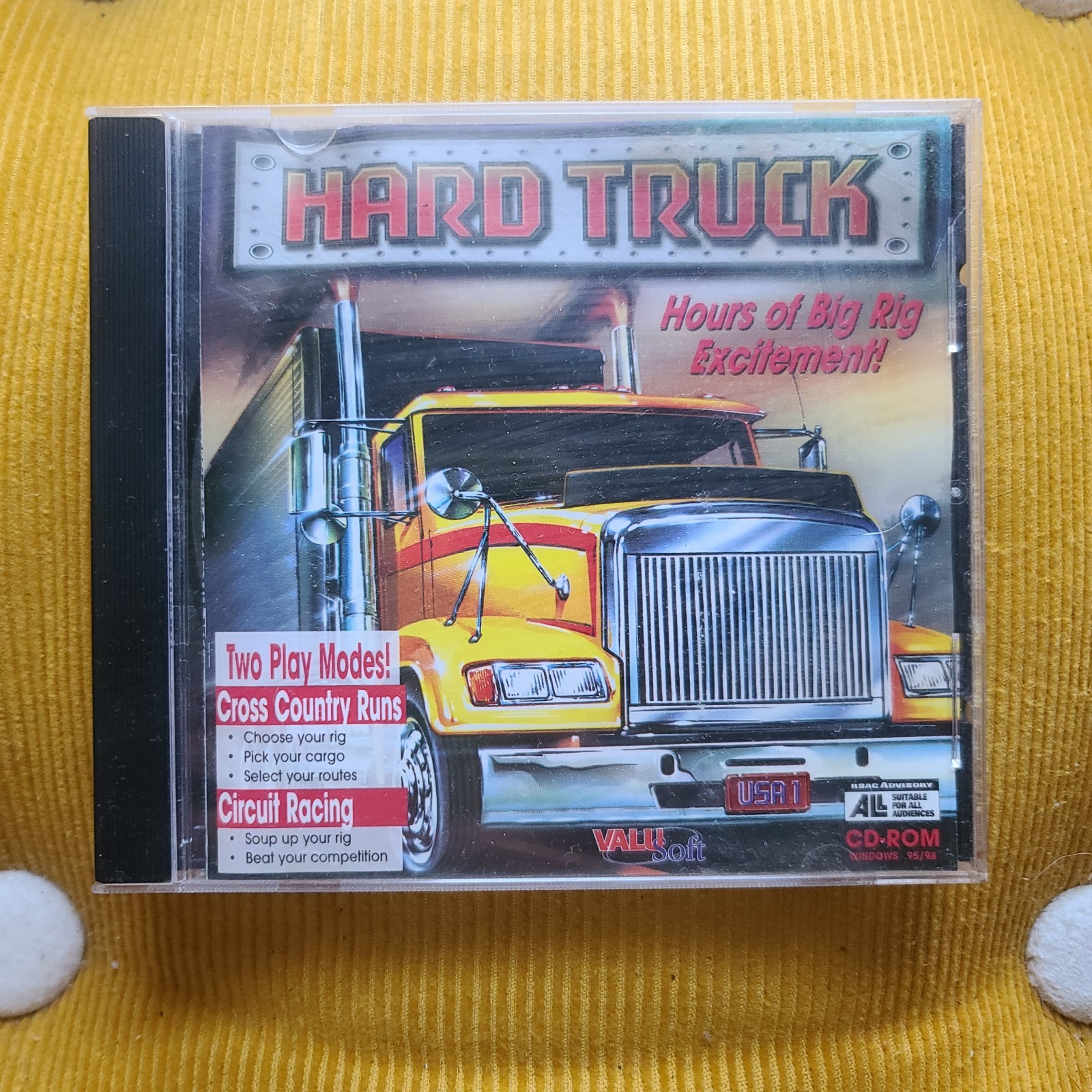 Vintage Hard Truck Windows 95/98 PC CD Trucking Game Clean