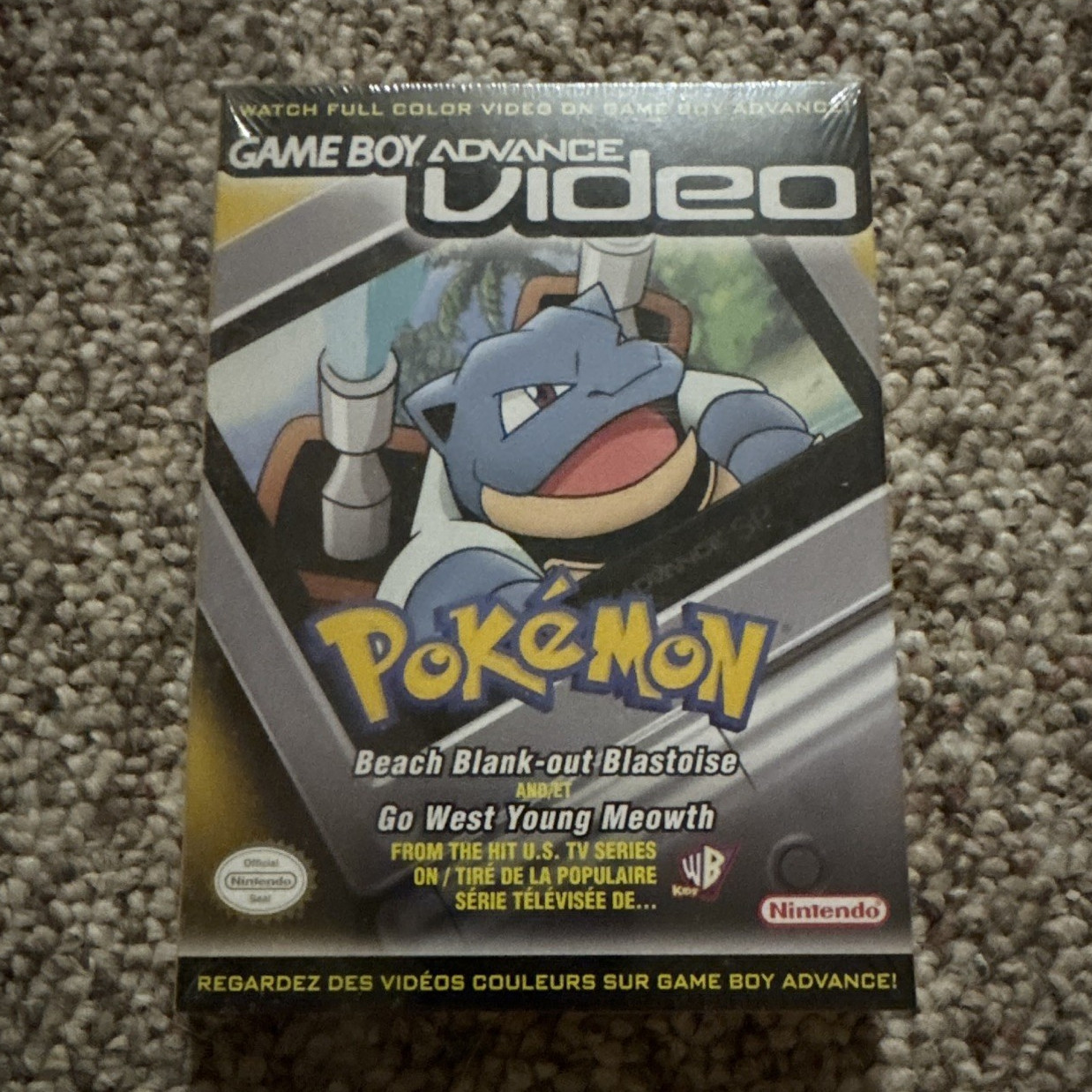 Nintendo Pokemon Beach Blank-out Blastoise/Go West Young Meowth GBA Video Sealed