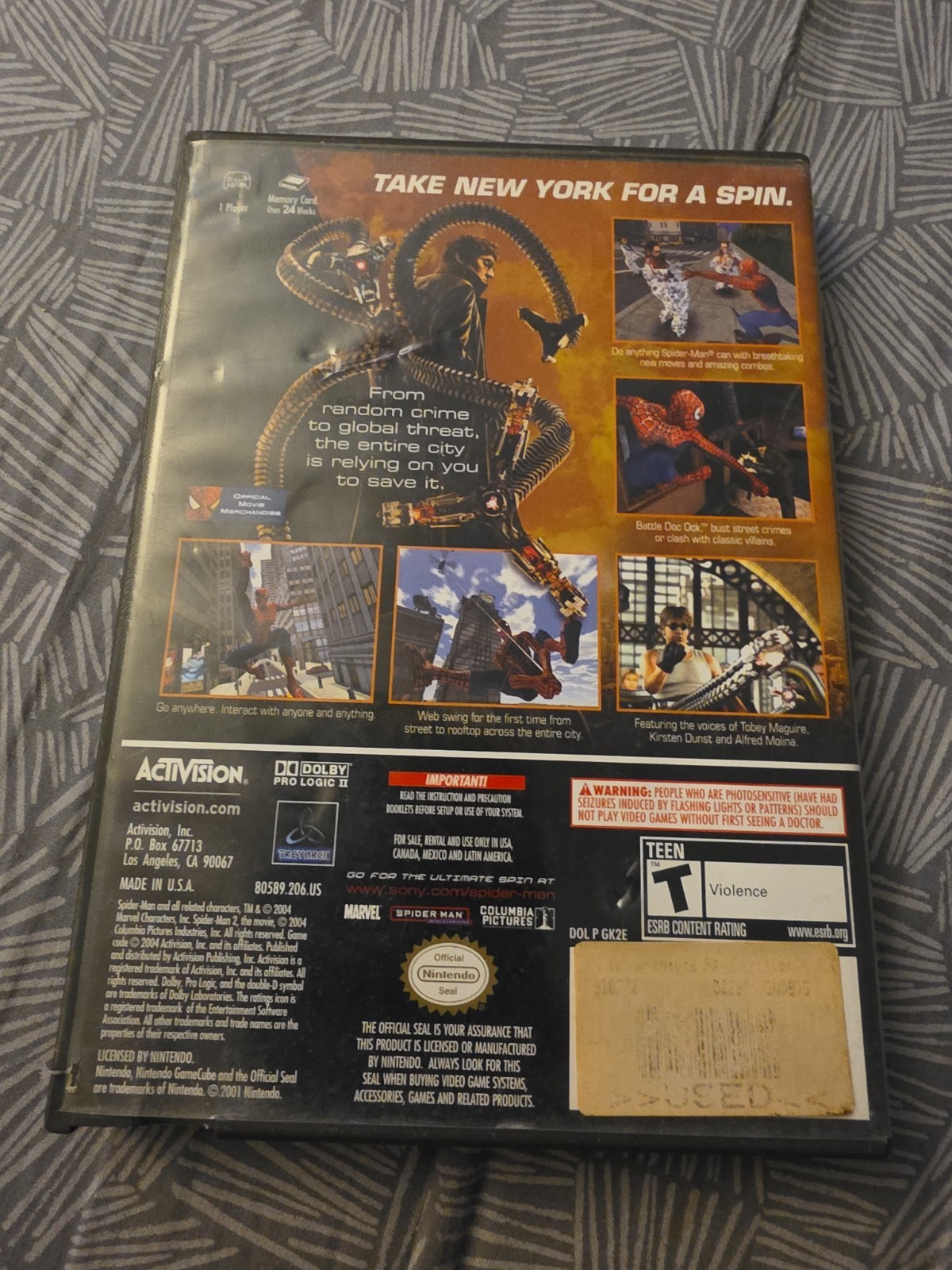 Spider-Man 2 Nintendo GameCube