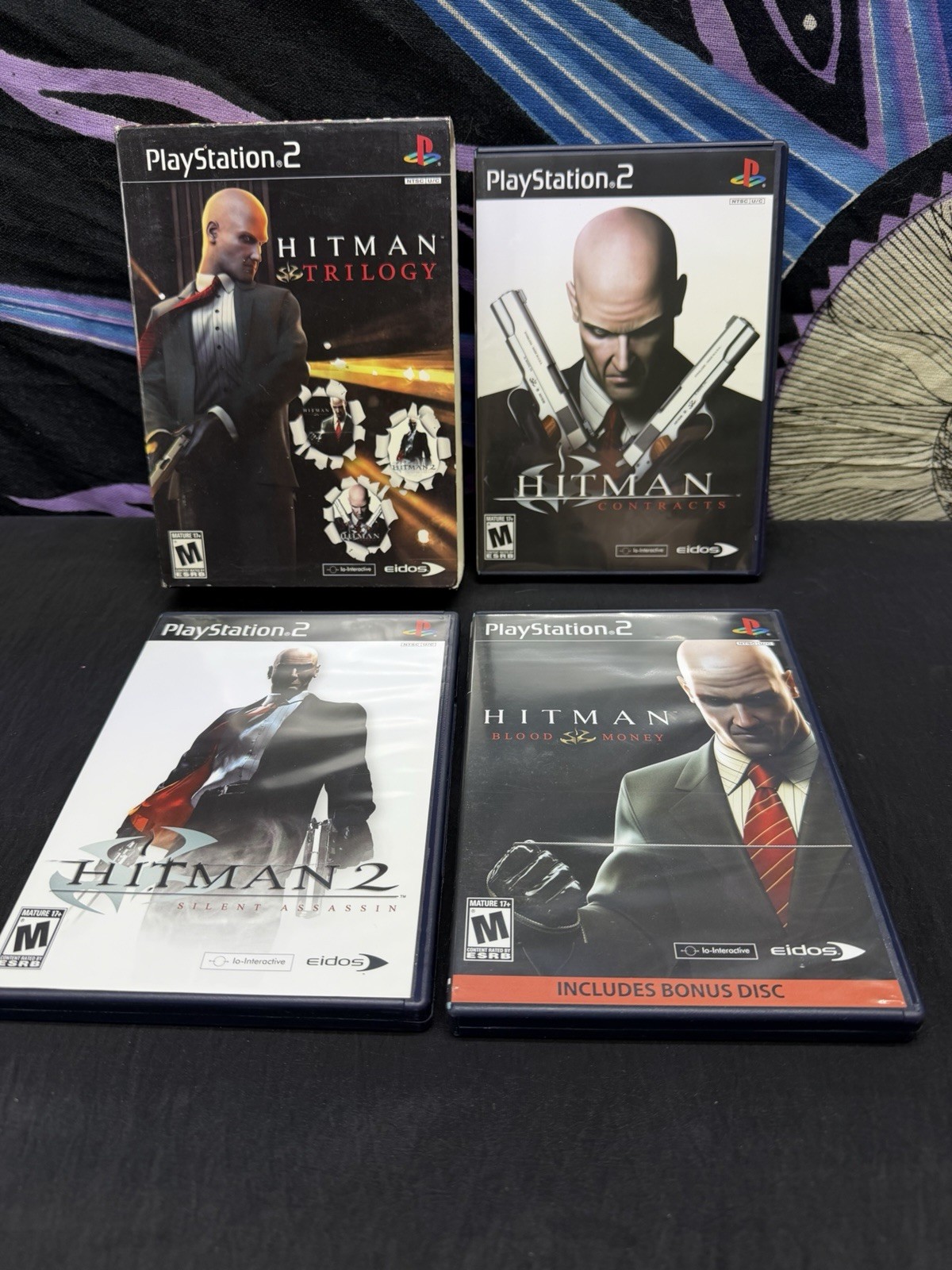 Hitman Trilogy PS2 Box Set CIB Complete w/ Bonus Disc Tested Blood Money Silent
