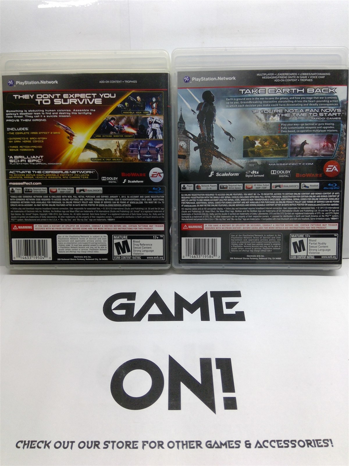 Mass Effect 2 & 3 Games Bundle (PlayStation 3, 2010) Complete Tested Free Ship
