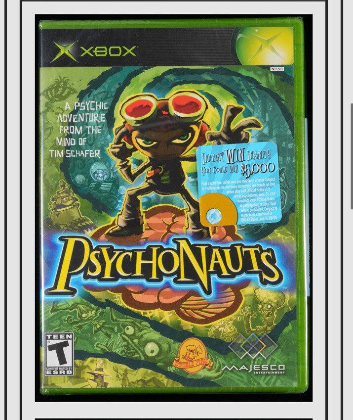 9.8 A+ 1ST PRINT GOLD DISC SWEEPSTAKES! Psychonauts Xbox WATA NOT CGC VGA PSA