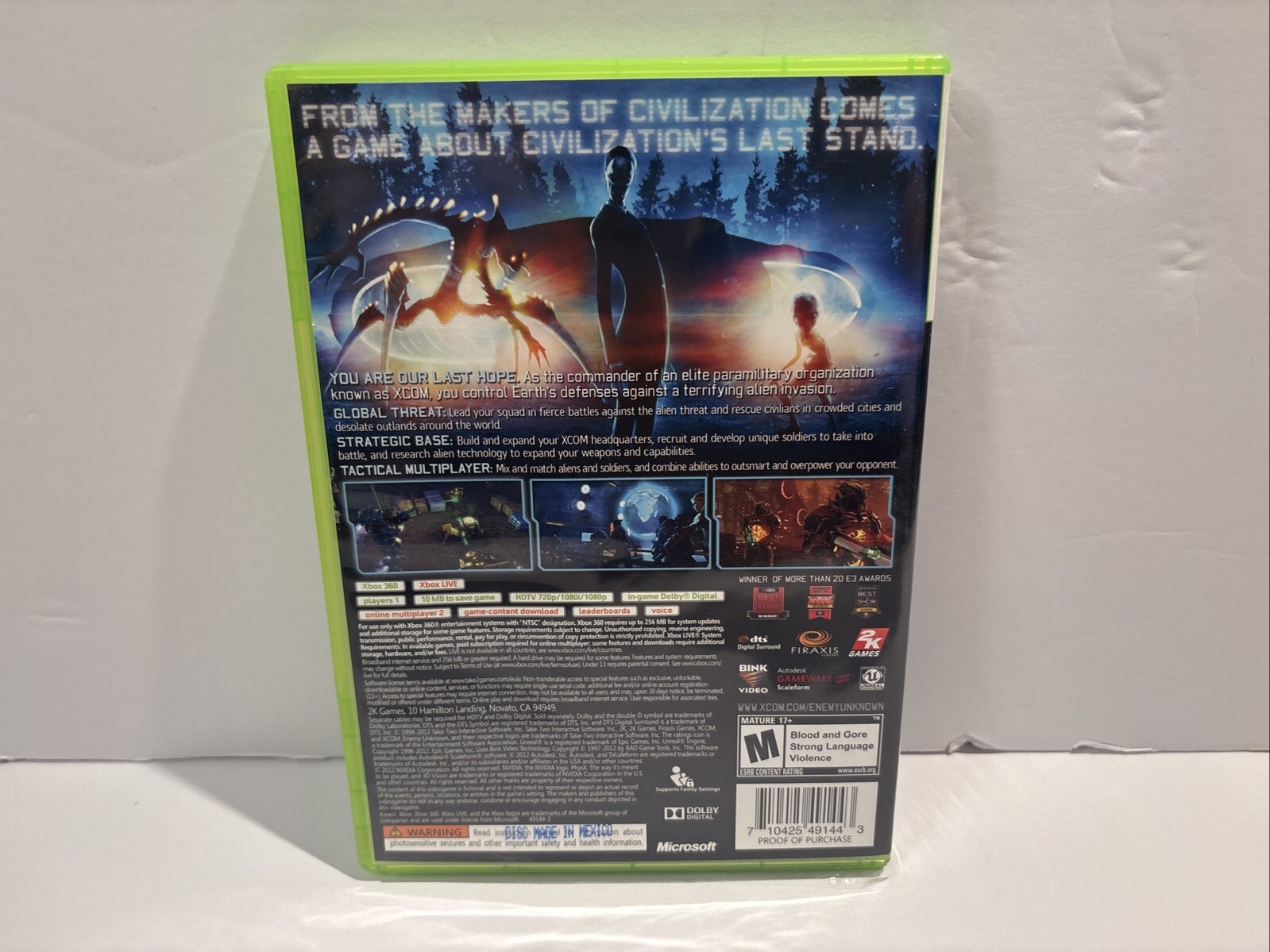 XCOM Enemy Unknown Microsoft Xbox 360 Manual Tested 2012