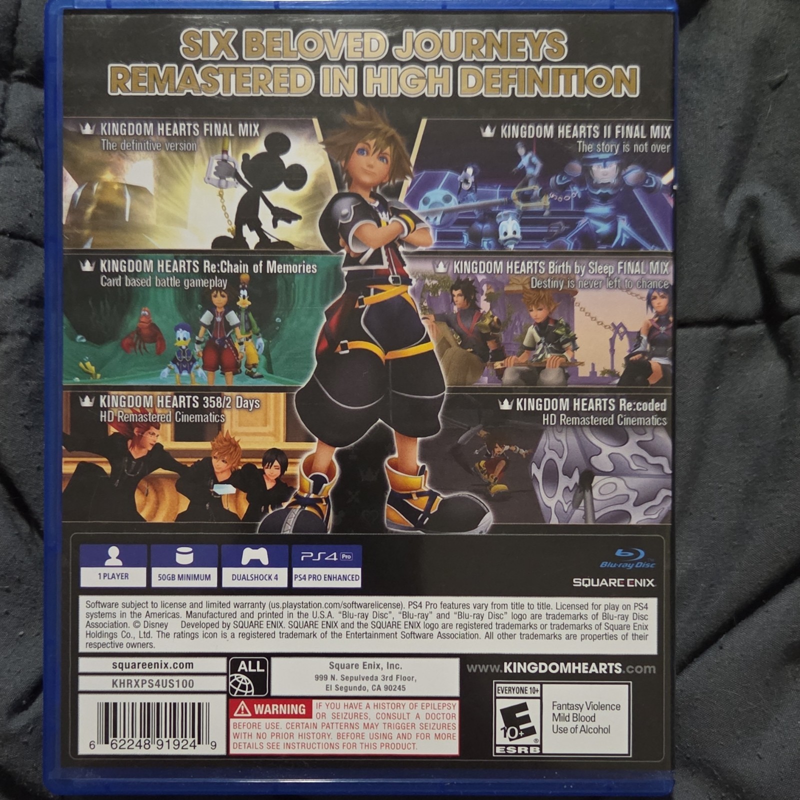 Square Enix Kingdom Hearts HD 1.5 + 2.5 Remix (PS4) 2017 E10+ Action RPG