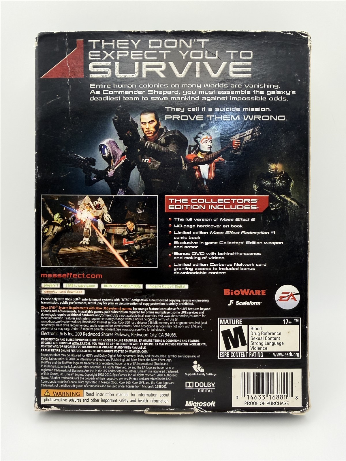Mass Effect 2 — Collector’s Edition (Xbox 360, 2010) Complete Tested Working