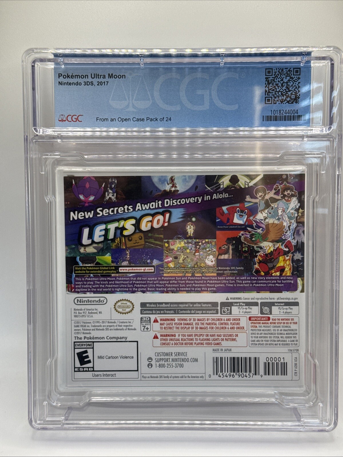 Pokemon Ultra Moon – Nintendo 3DS CGC Graded 9.6 A++ Sealed New MINT!