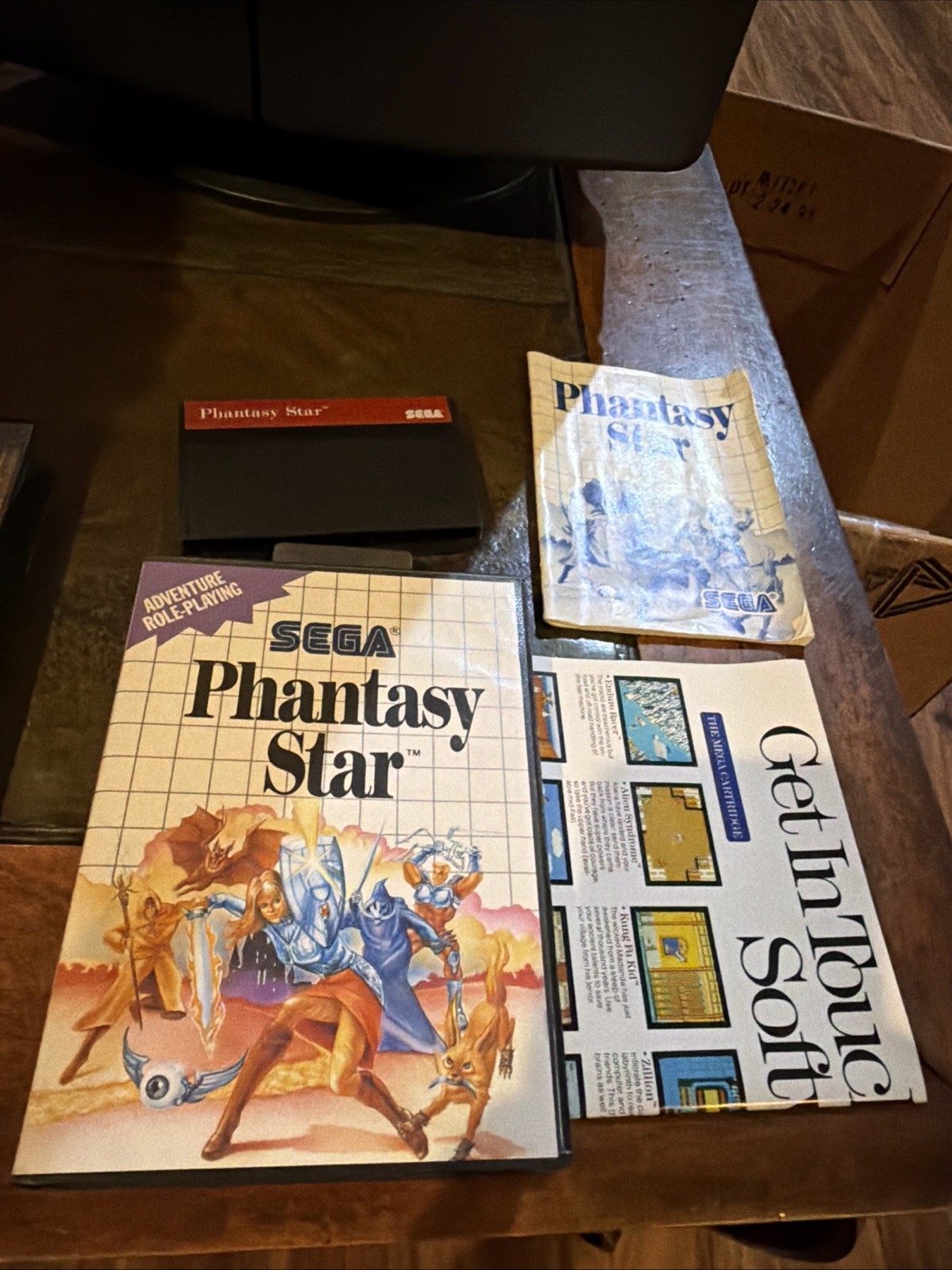 Sega Master System PHANTASY STAR (Sega, 1988) *NEAR CIB, Poster , EC, RARE*