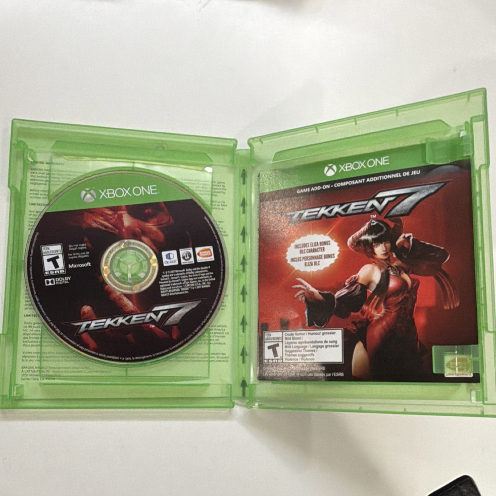 BANDAI NAMCO Tekken 7 Day 1 Edition Xbox One Manual Included Fighting T