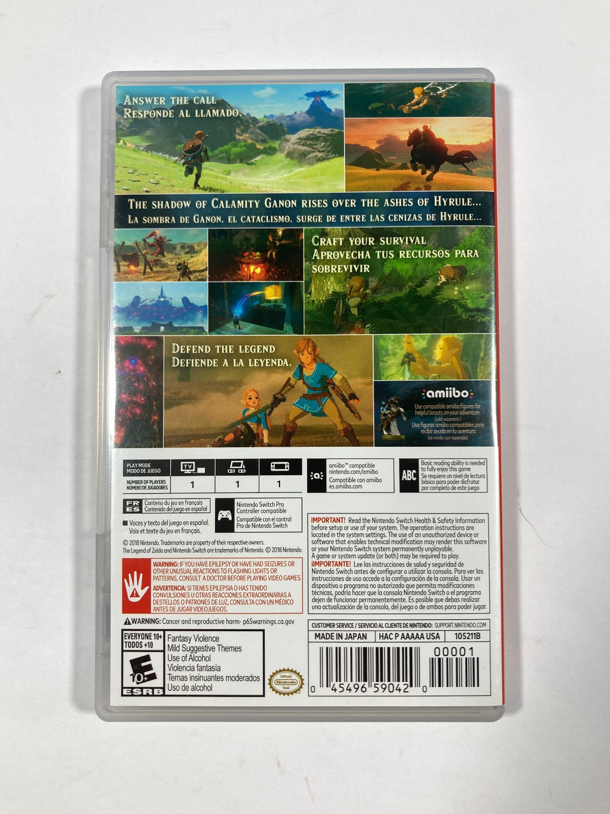 Legend of Zelda: Breath of the Wild (Nintendo Switch, 2017) – Good Condition