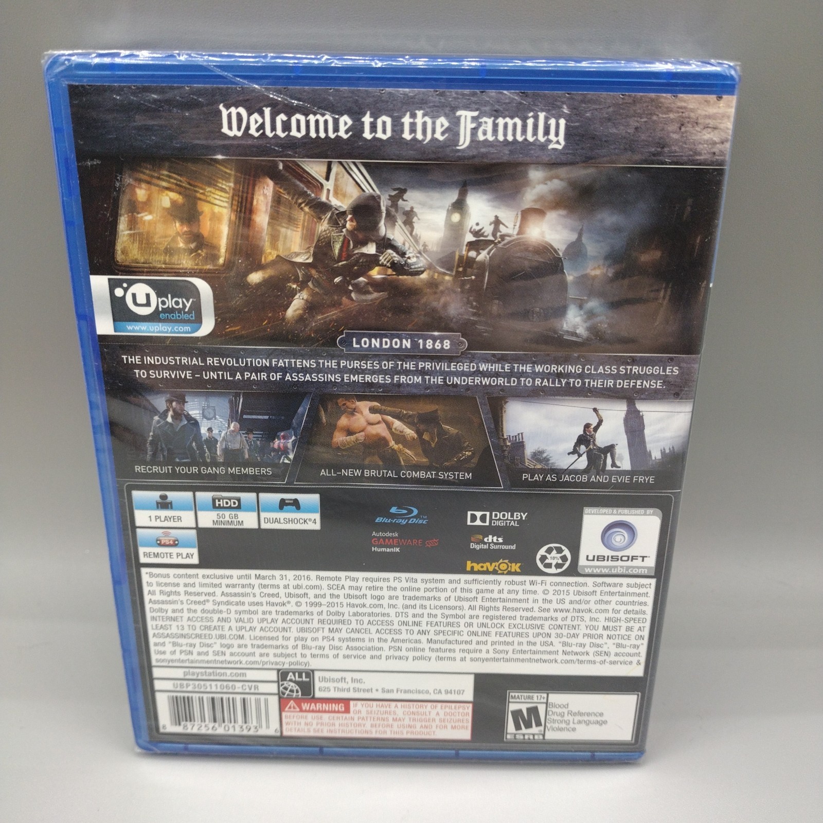 NEW Assassin’s Creed Syndicate Limited Edition (Sony PlayStation 4, 2015) PS4