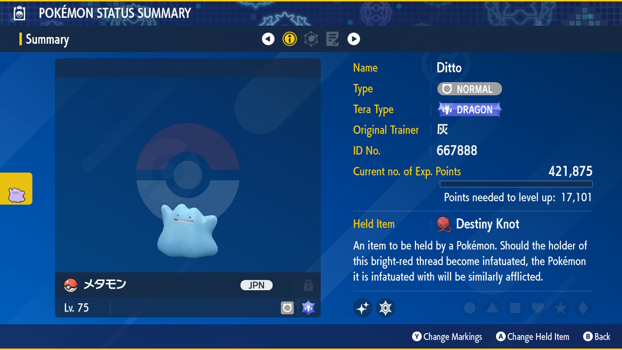 ✨ SHINY DITTO ✨ Foreign Japanese 6IV ✨ Masuda Method ✨ Pokemon Scarlet & Violet!