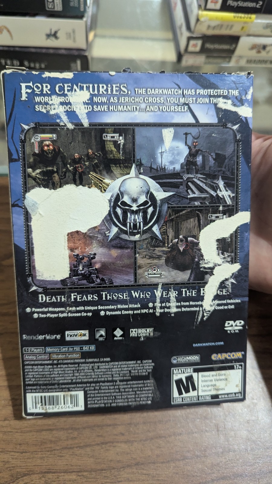 Darkwatch (Sony PlayStation 2, 2005) EBGames Promo Store Display Box