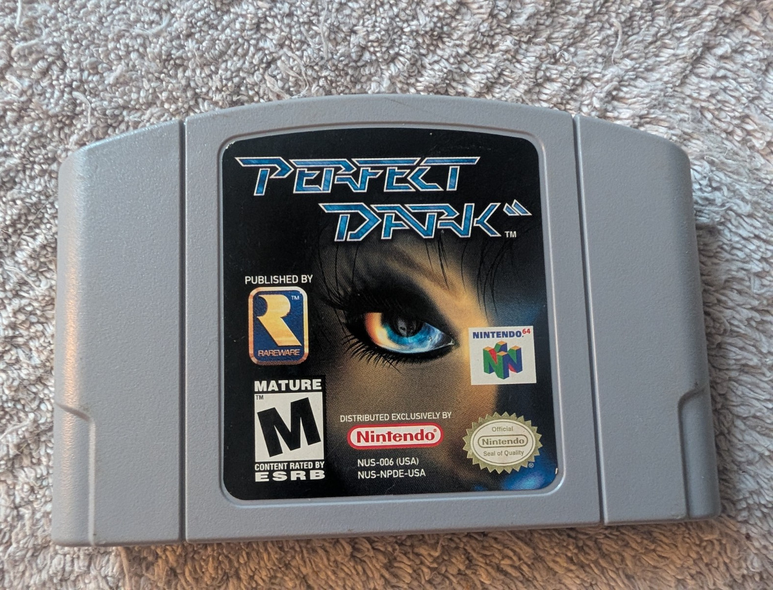 Nintendo 64 Perfect Dark Game Cartridge Only Rating M NTSC-U/C (US/Canada)