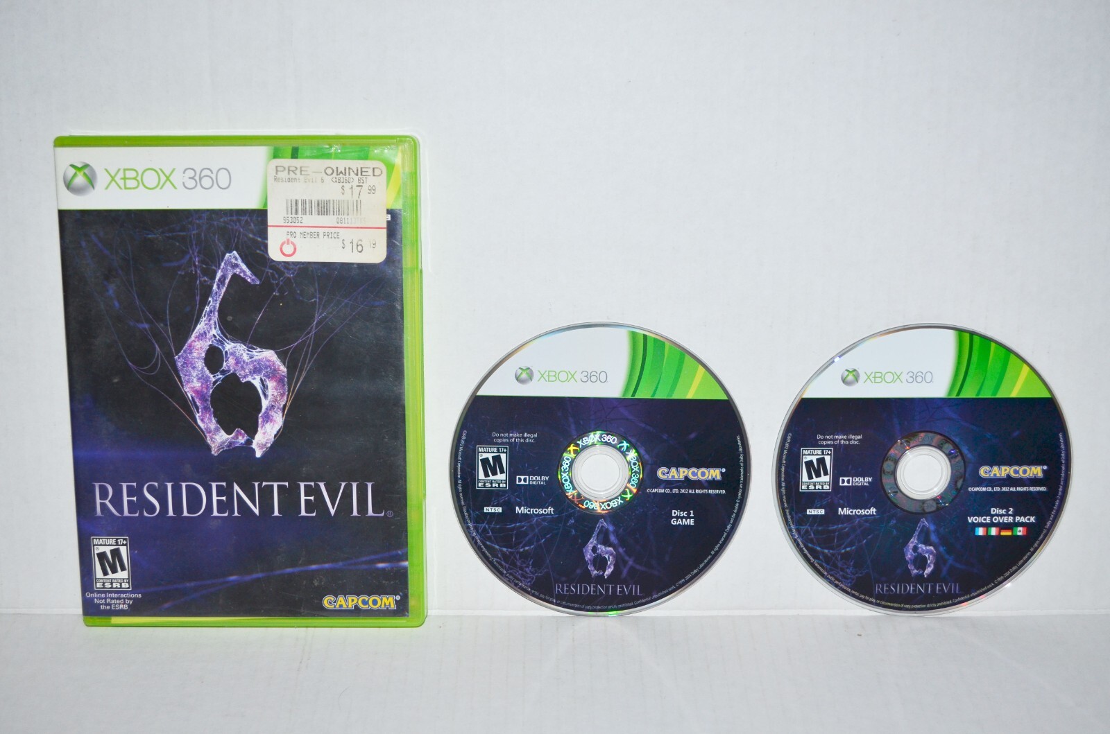 Resident Evil 6 (Microsoft Xbox 360, 2012) VI Video Game CIB Excellent🔥