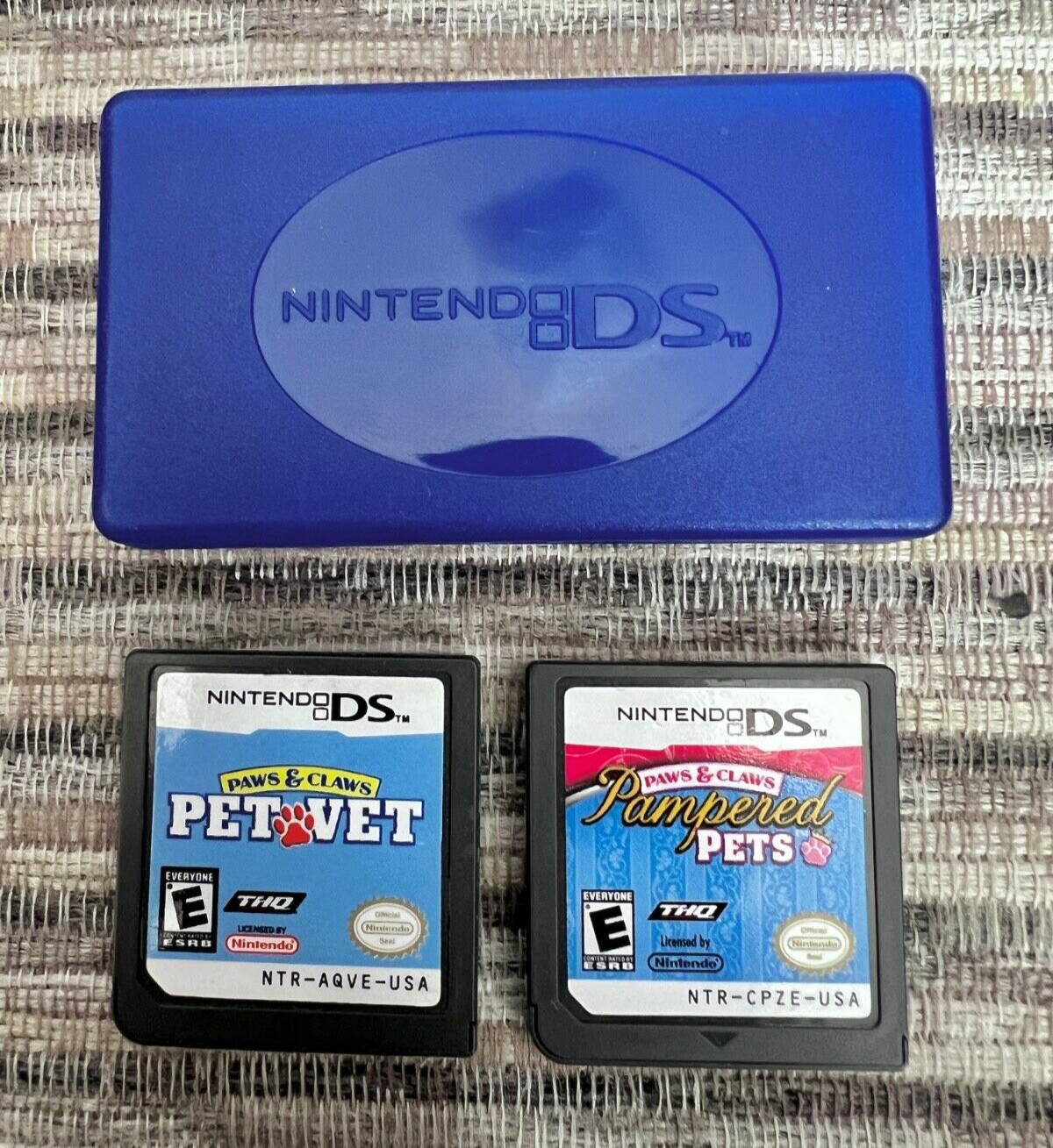 Paws & Claws Pet Vet Pampered Pets Nintendo DS Games Cartridge Only & Carry Case