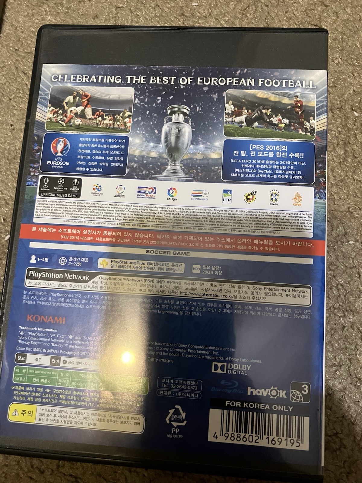 Authentic & Tested PES Pro Evolution Soccer 2016 PS4 Korean, Cib, Works, Read