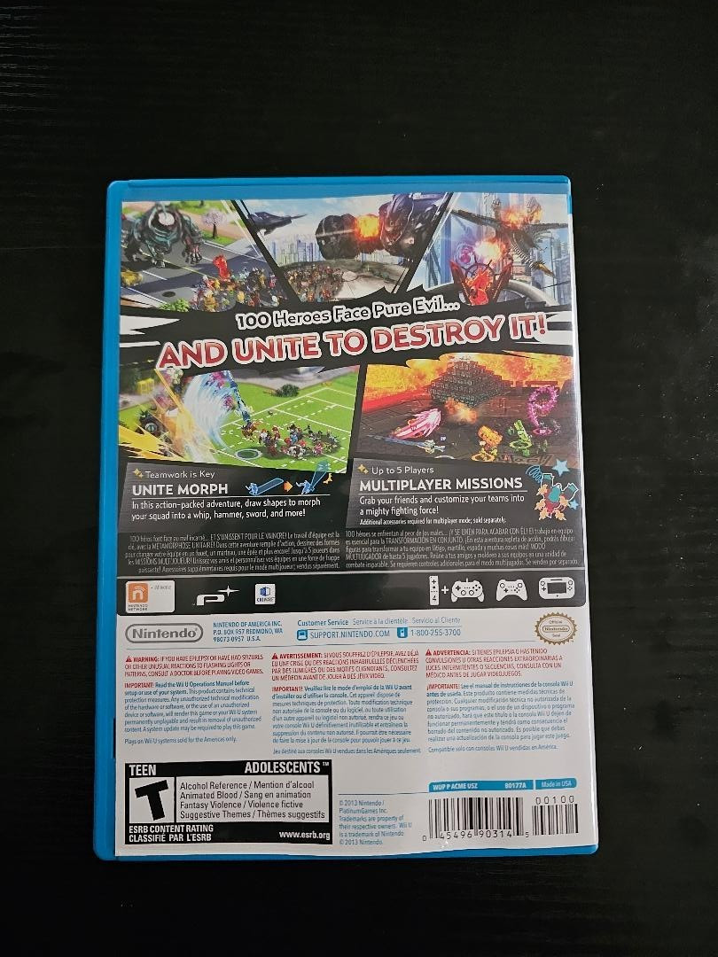 The Wonderful 101 (Wii U, 2013) CIB