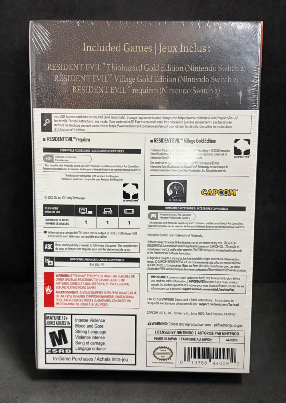 Resident Evil Generation Pack (Nintendo Switch 2) US Ver / BRAND NEW