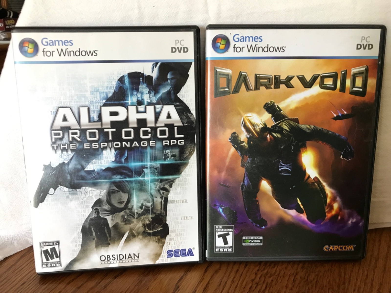 Lot Of 2 Alpha Protocol The Espionage & DARKVOID PC DVD Games Complete Untested