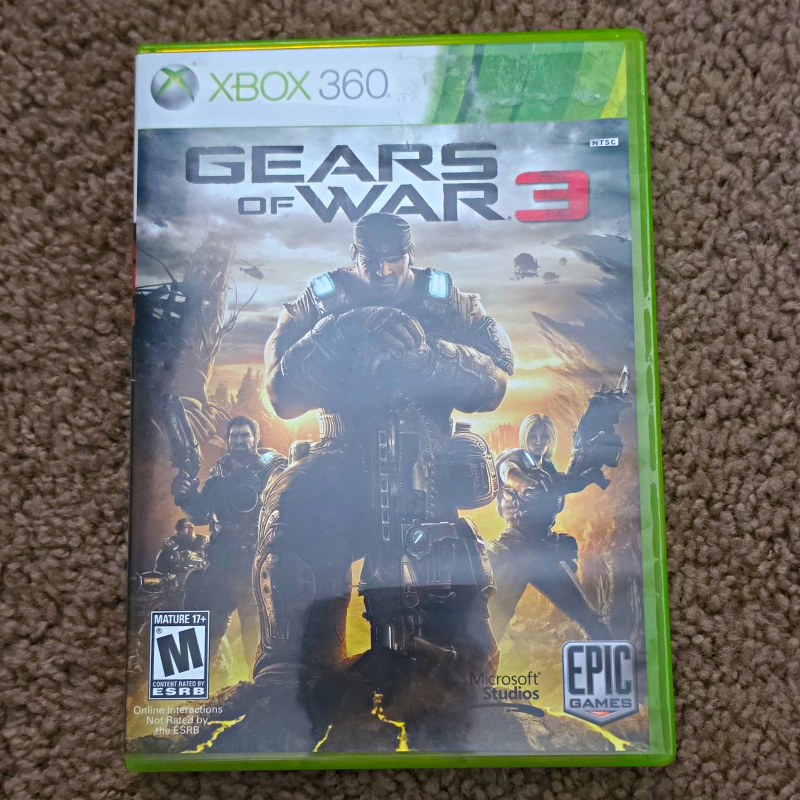 Microsoft Studios Gears of War 3 Xbox 360 2011 M NTSC-U/C Case Manual Inserts