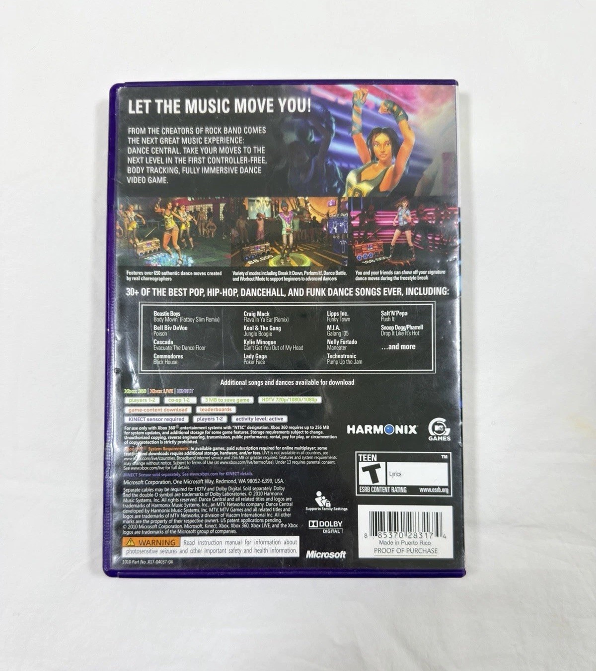 Microsoft Dance Central 3 for Kinect Xbox 360 Tested