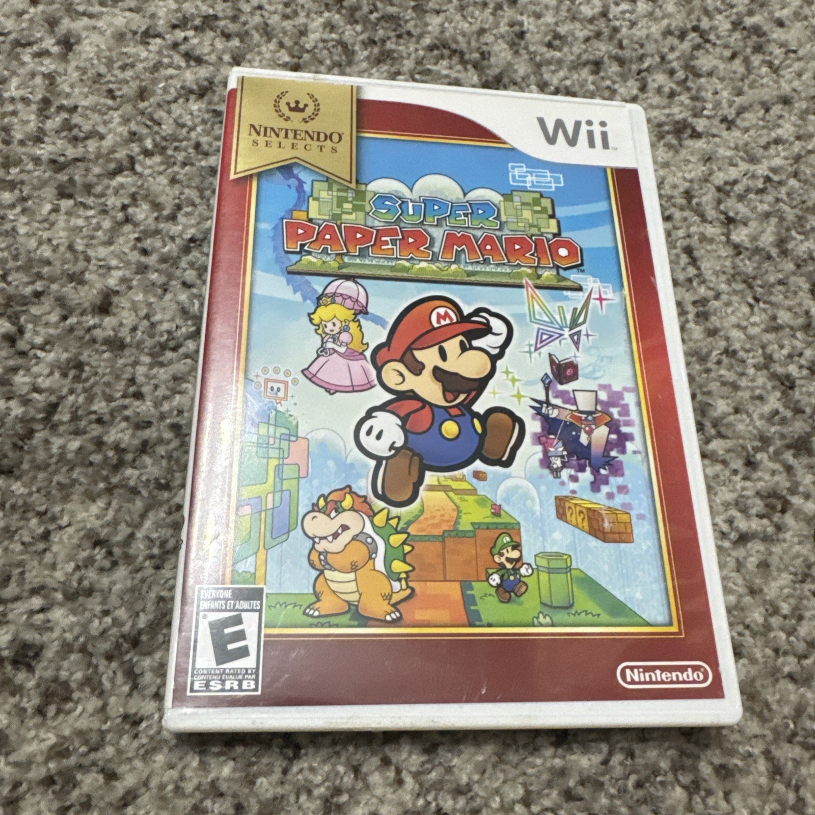 Super Paper Mario Nintendo Selects Edition (Nintendo Wii) Open Box New