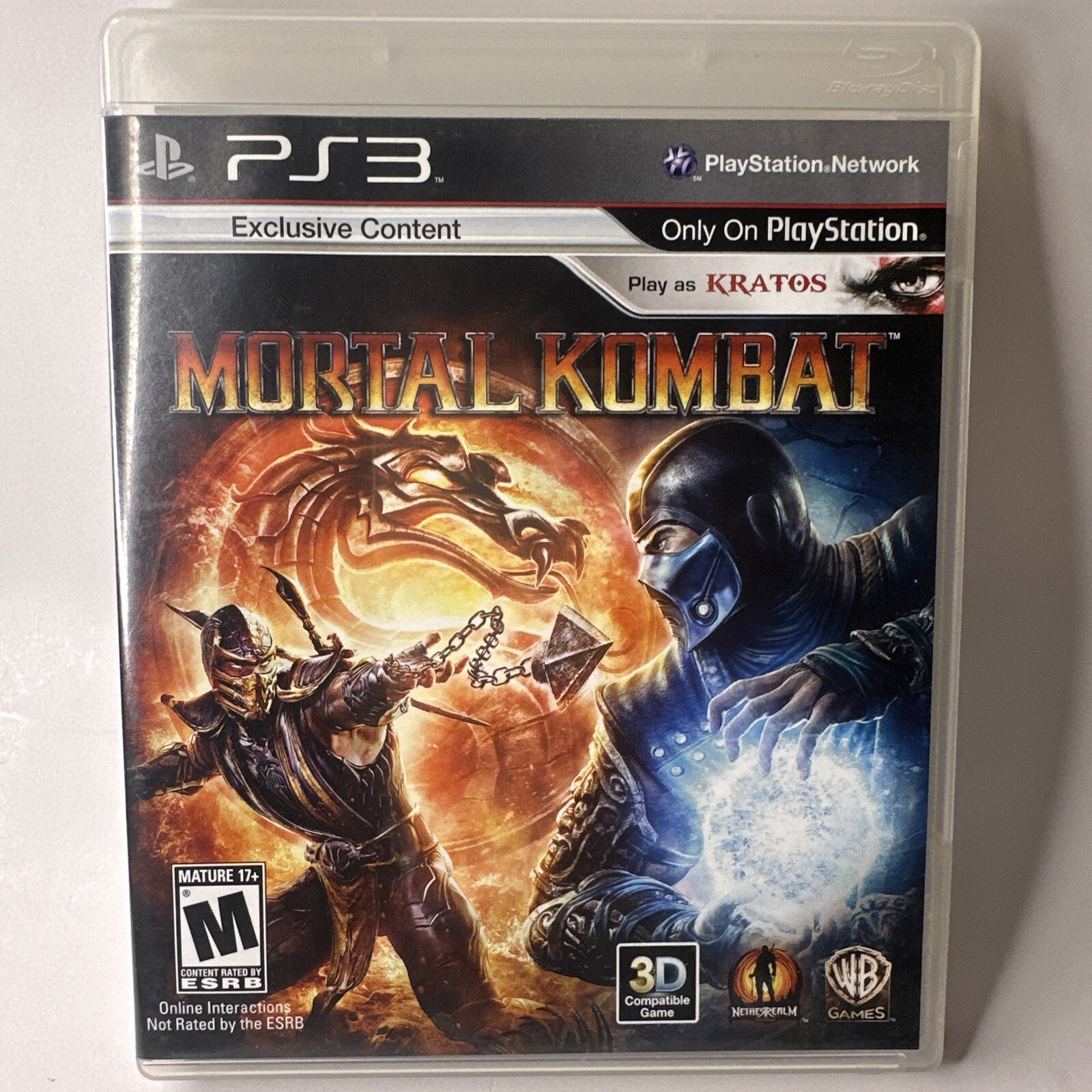 Mortal Kombat PS3 Sony PlayStation 3 2012 Exclusive Content CIB Complete
