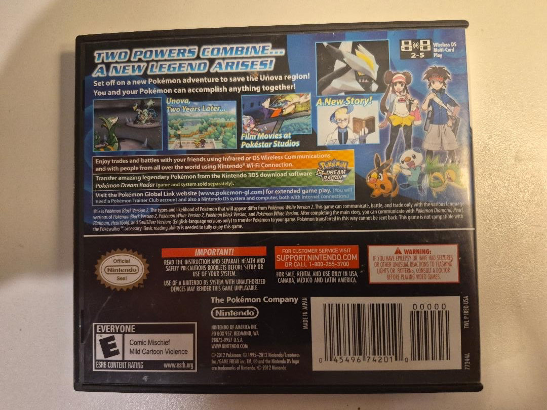 Pokémon Black Version 2 (Nintendo DS, 2012) **BOX ONLY** NO GAME