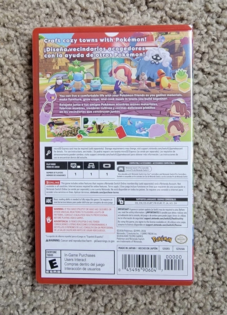 Pokemon Pokopia Nintendo Switch 2 Physical Game Card Key IN HAND NEW & SEALED