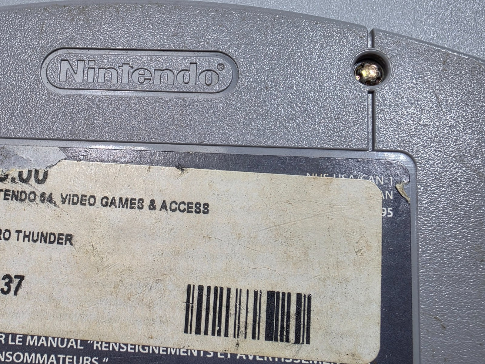 Hydro Thunder (Nintendo 64) 64 Authentic Gray Cart Only