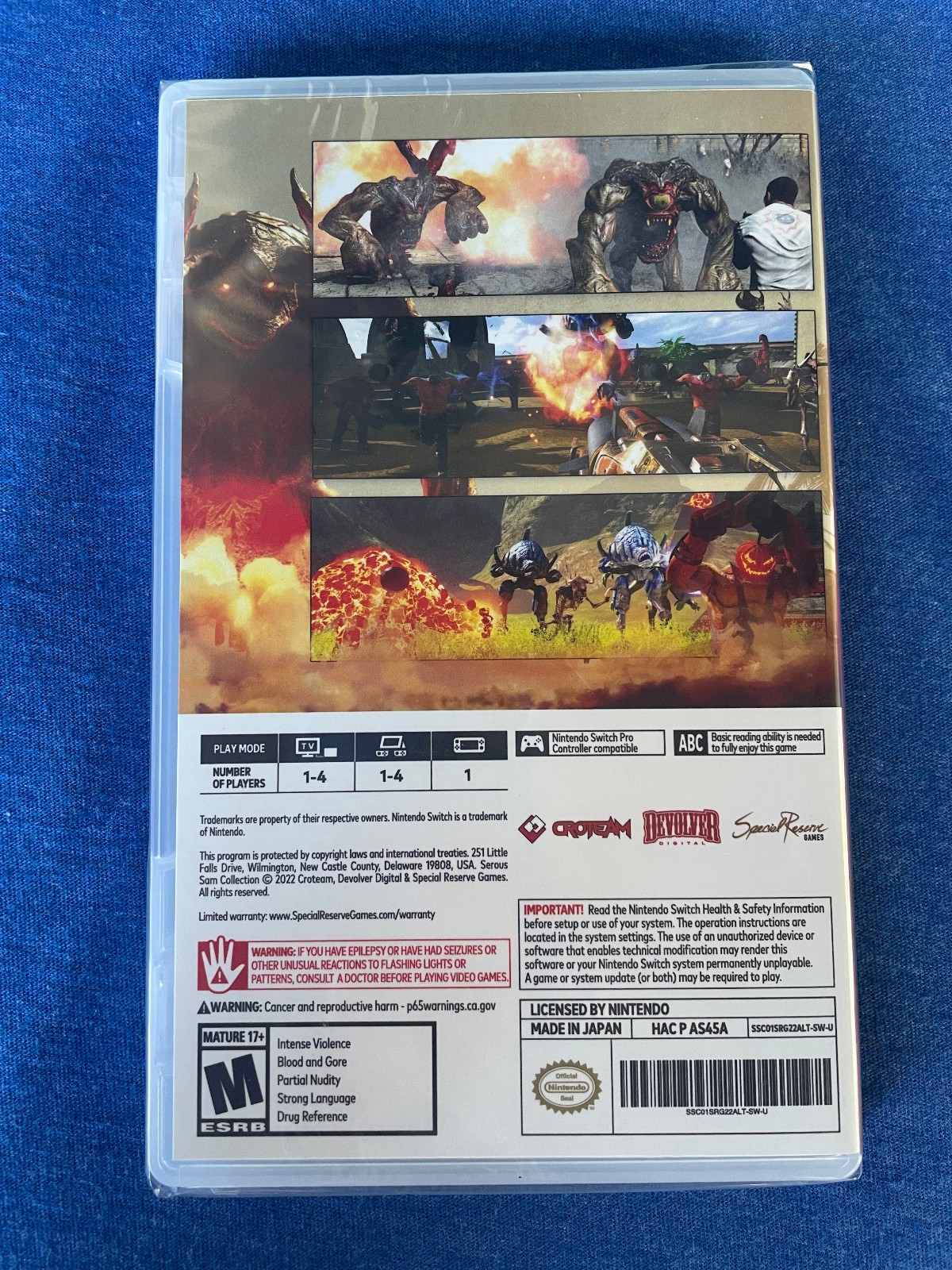 Serious Sam Collection for Switch Special Reserve Ltd Edition New Sealed!