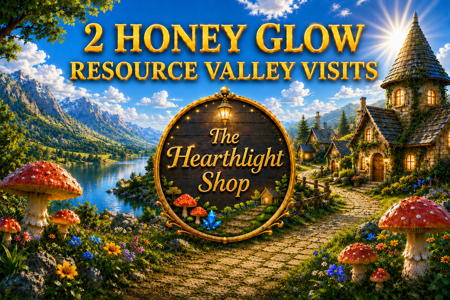 DREAMLIGHT VALLEY – 2 Valley Visits – Honey Glow Resources – Flowers