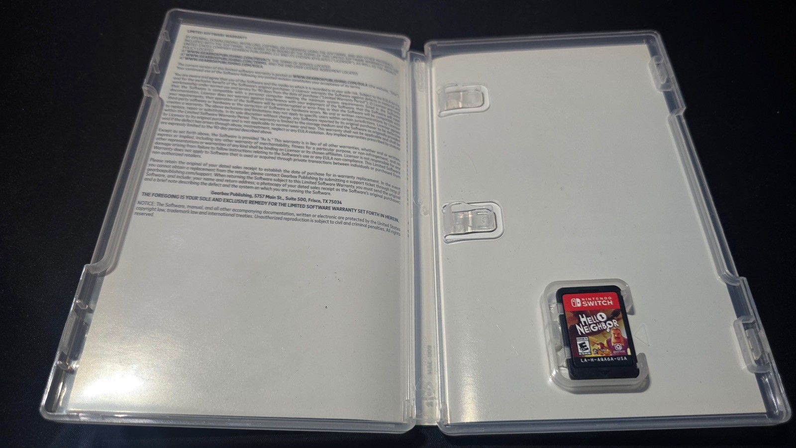 Hello Neighbor Gearbox Nintendo Switch EXMT+ condition COMPLETE n box!