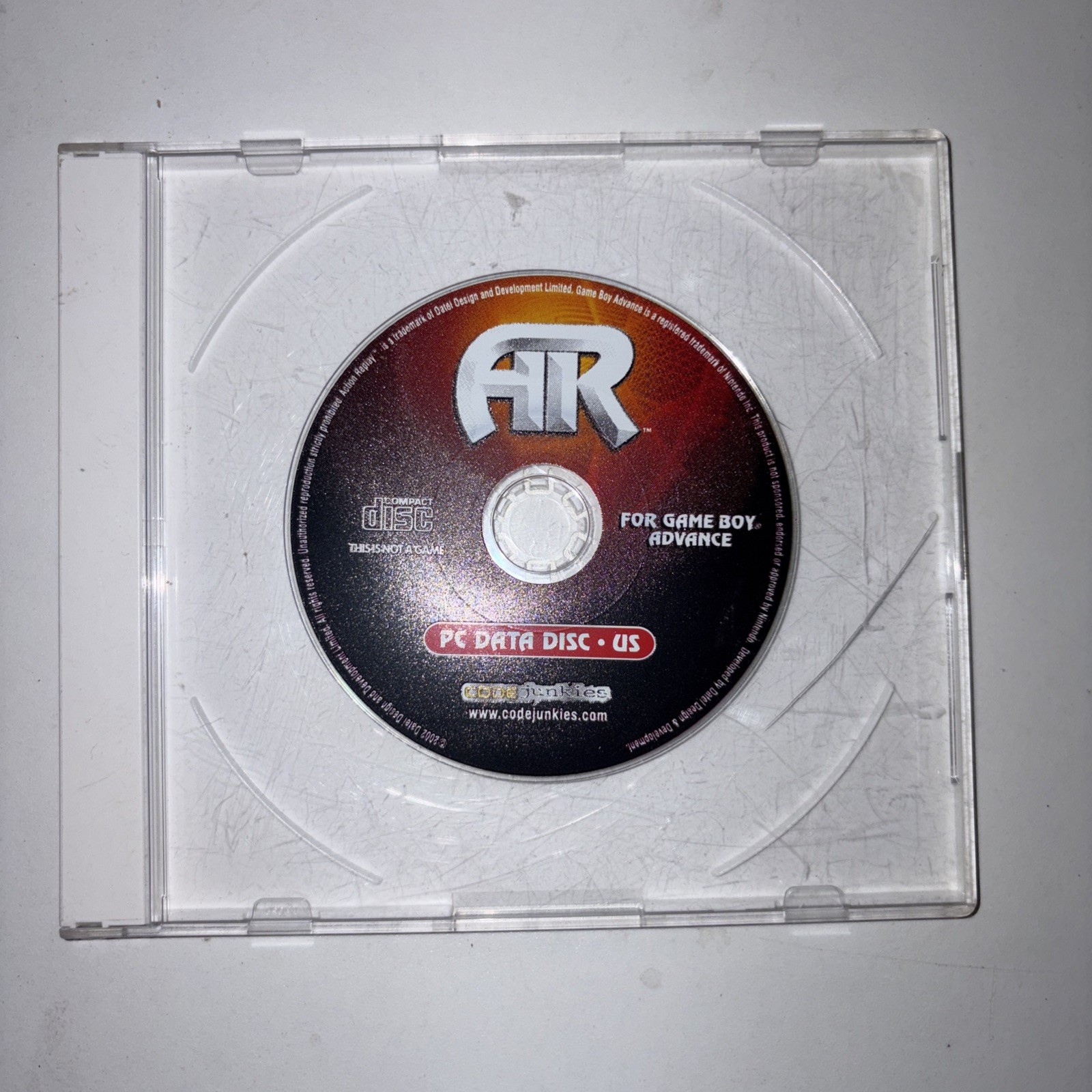 Action Replay AR PC Data Disc For Game Boy Advance 2002 Disc Only