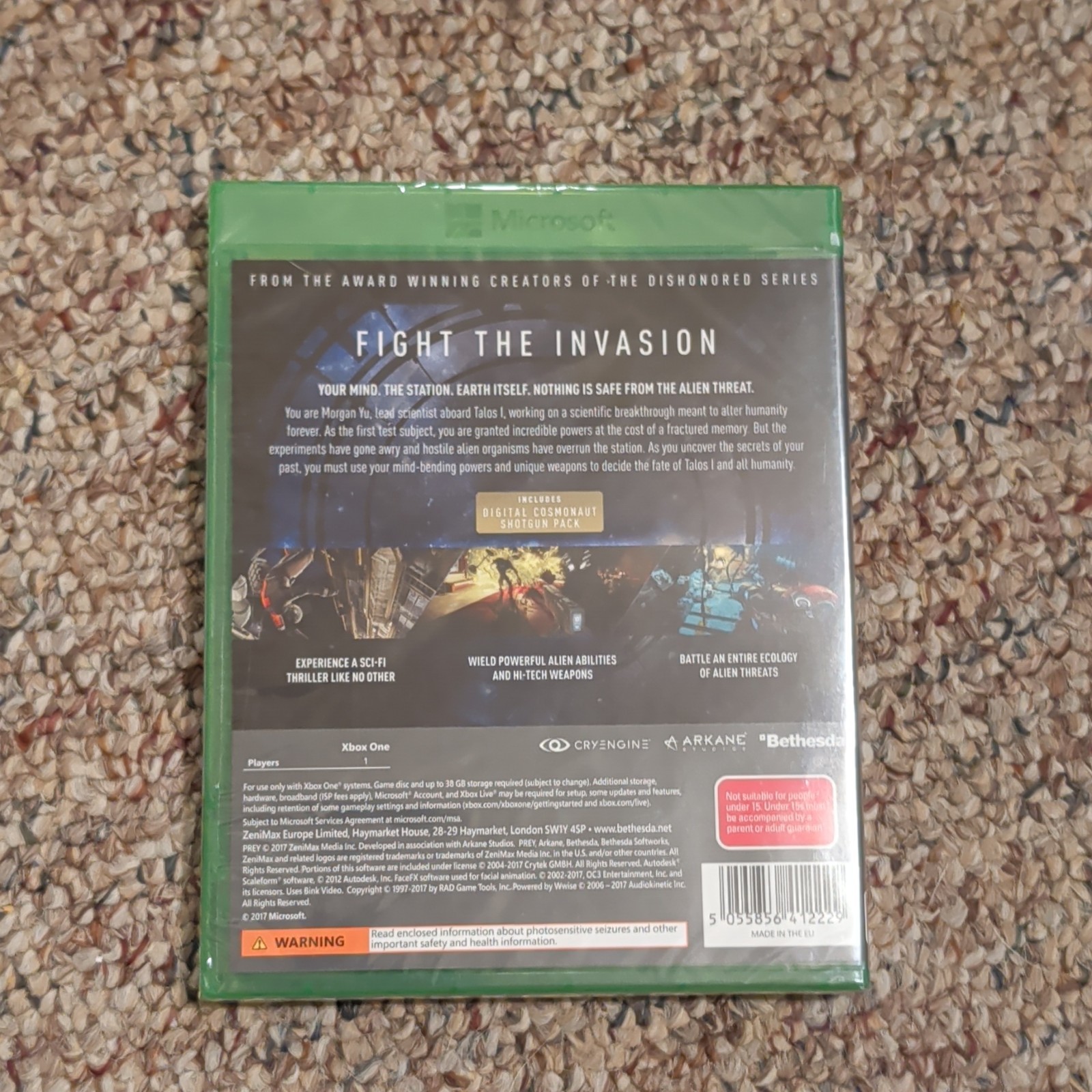 Prey Xbox One Shooter Bethesda MA 15+ 2017 PAL + Digital Cosmonaut Pack
