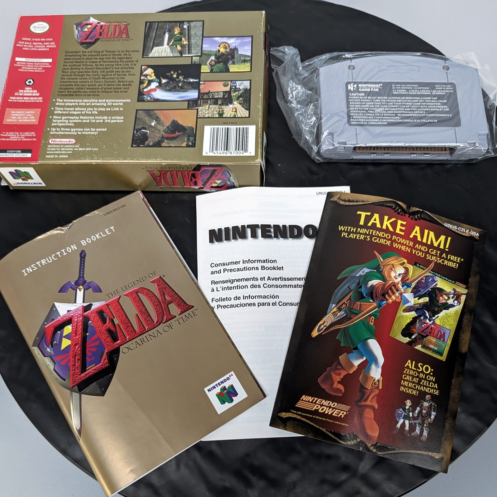 Nintendo 64 N64 The Legend of Zelda Ocarina of Time Complete CIB Box AUTHENTIC