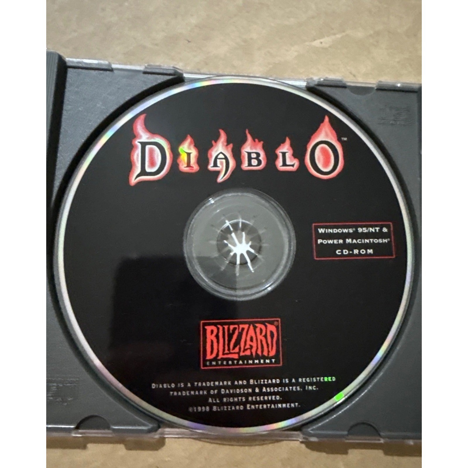 Diablo PC Game 1998 Blizzard Entertainment Windows 95 Mac CD-ROM Jewel Case