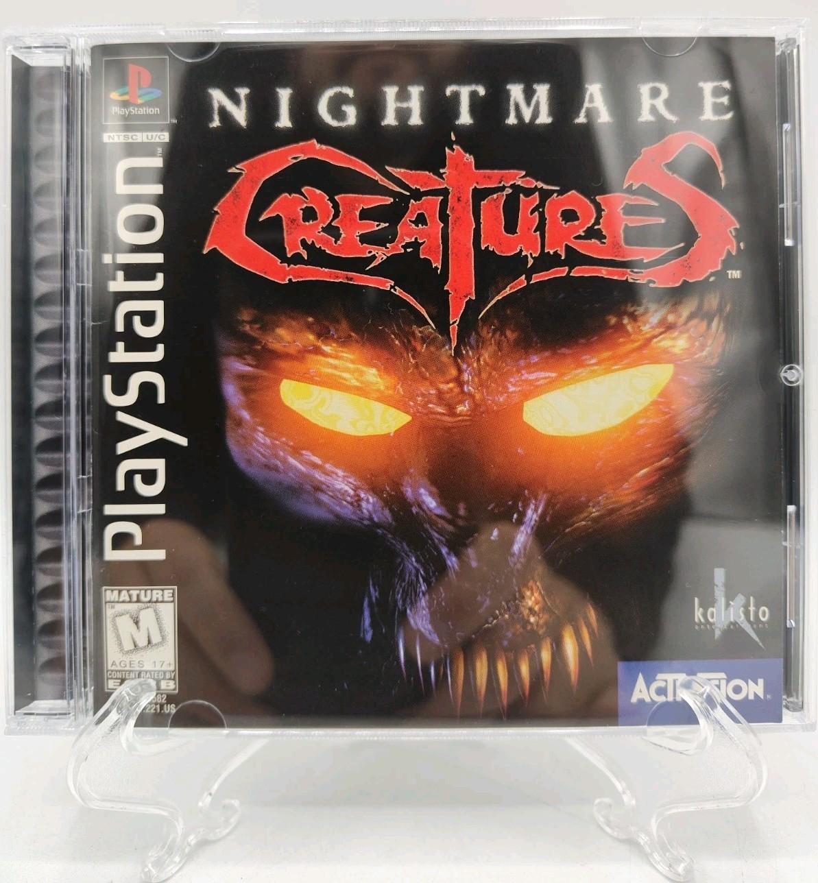 Nightmare Creatures (PS1, 1997) *CIB w/ Reg Card + Case Protector* VGC* Tested!