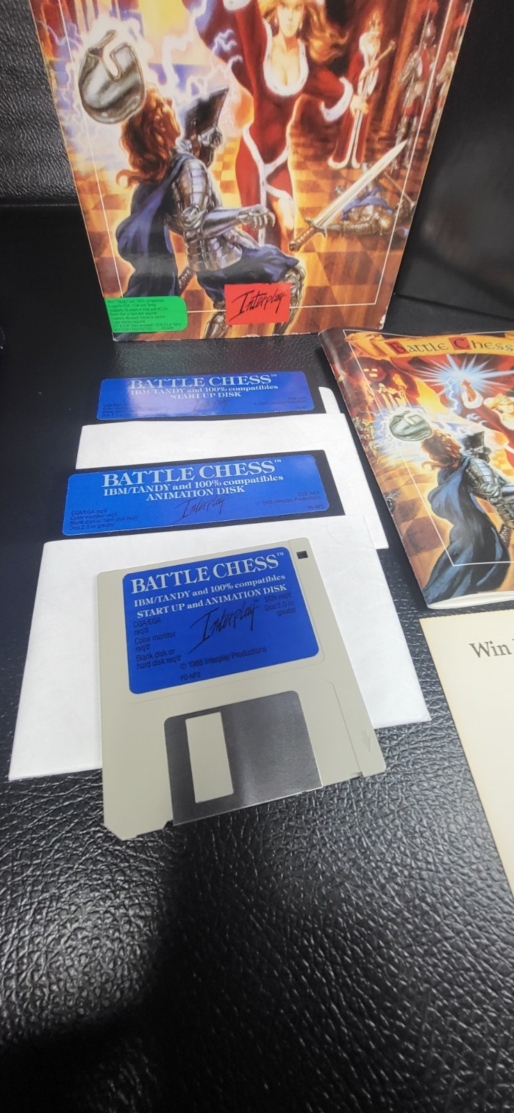 Battle Chess By Interplay Big Box PC Game 1990 IBM Tandy Windows Floppy Disk 3.0