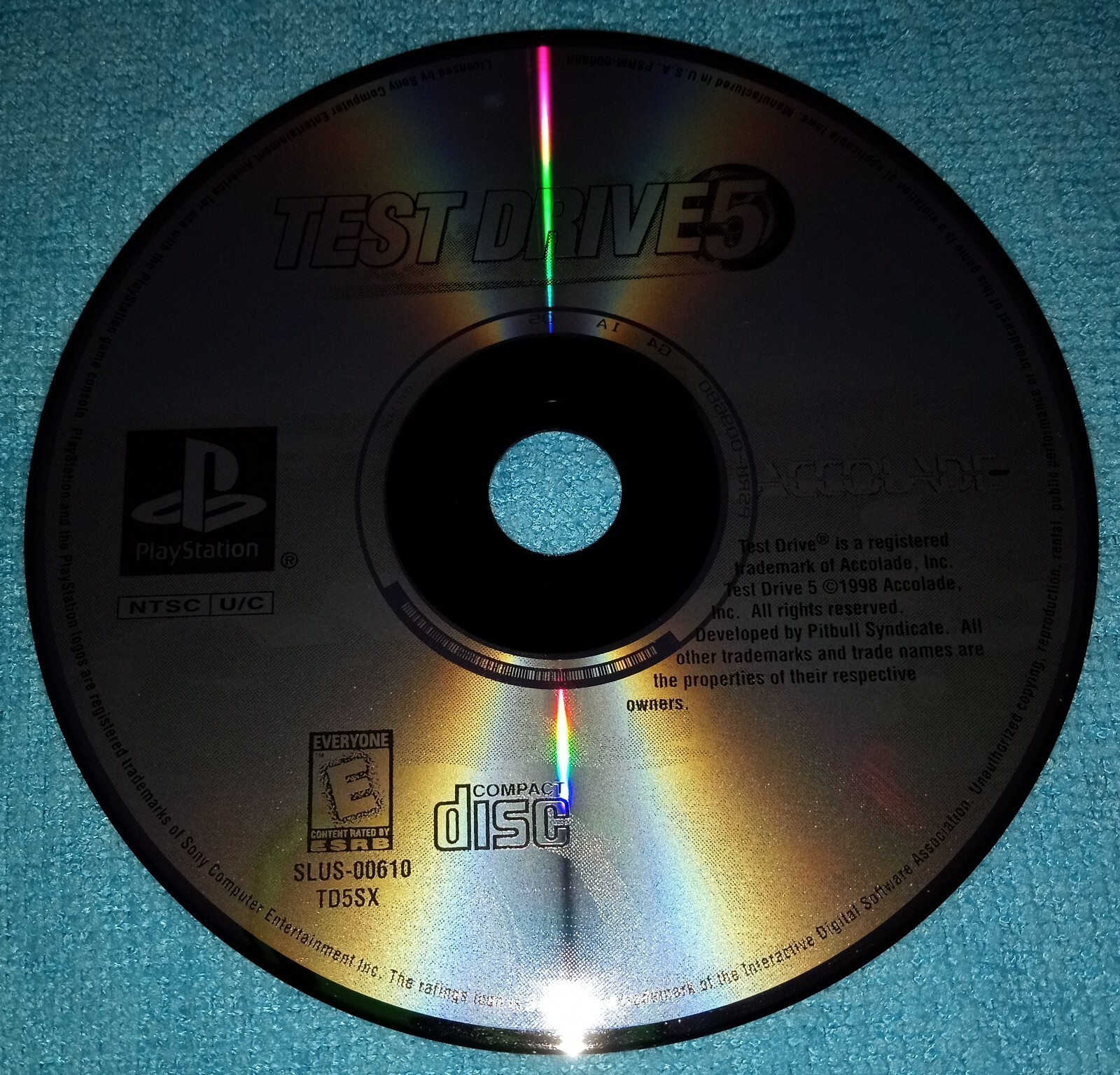 Test Drive 5 (Sony Playstation 1 PS1, 1998) Tested Working Good DISC ONLY