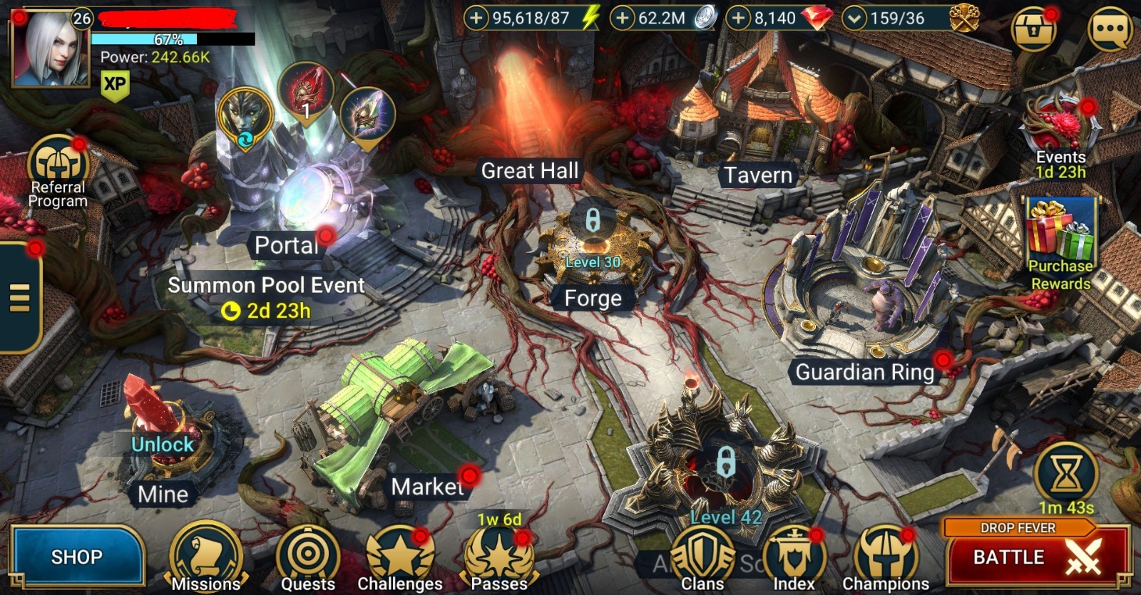 Raid Shadow Legends | Starter acc with Narses : 95k energy / 28 Legendary heroes