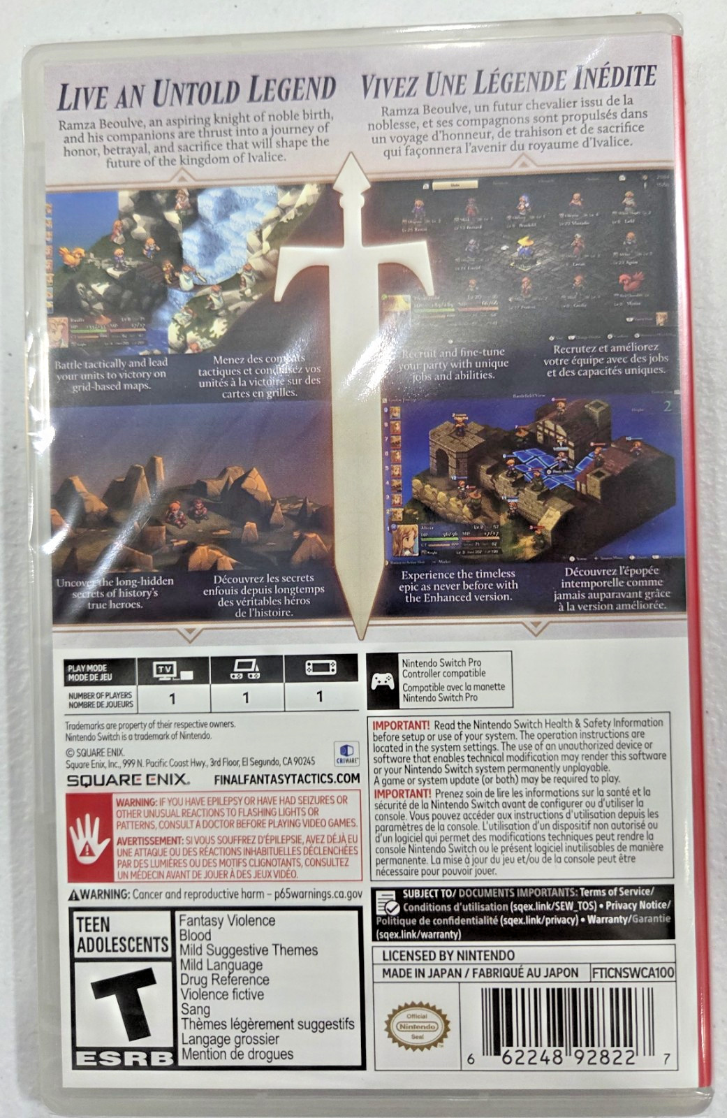 Final Fantasy Tactics: The Ivalice Chronicles Switch New Game (2025 Turn-based)