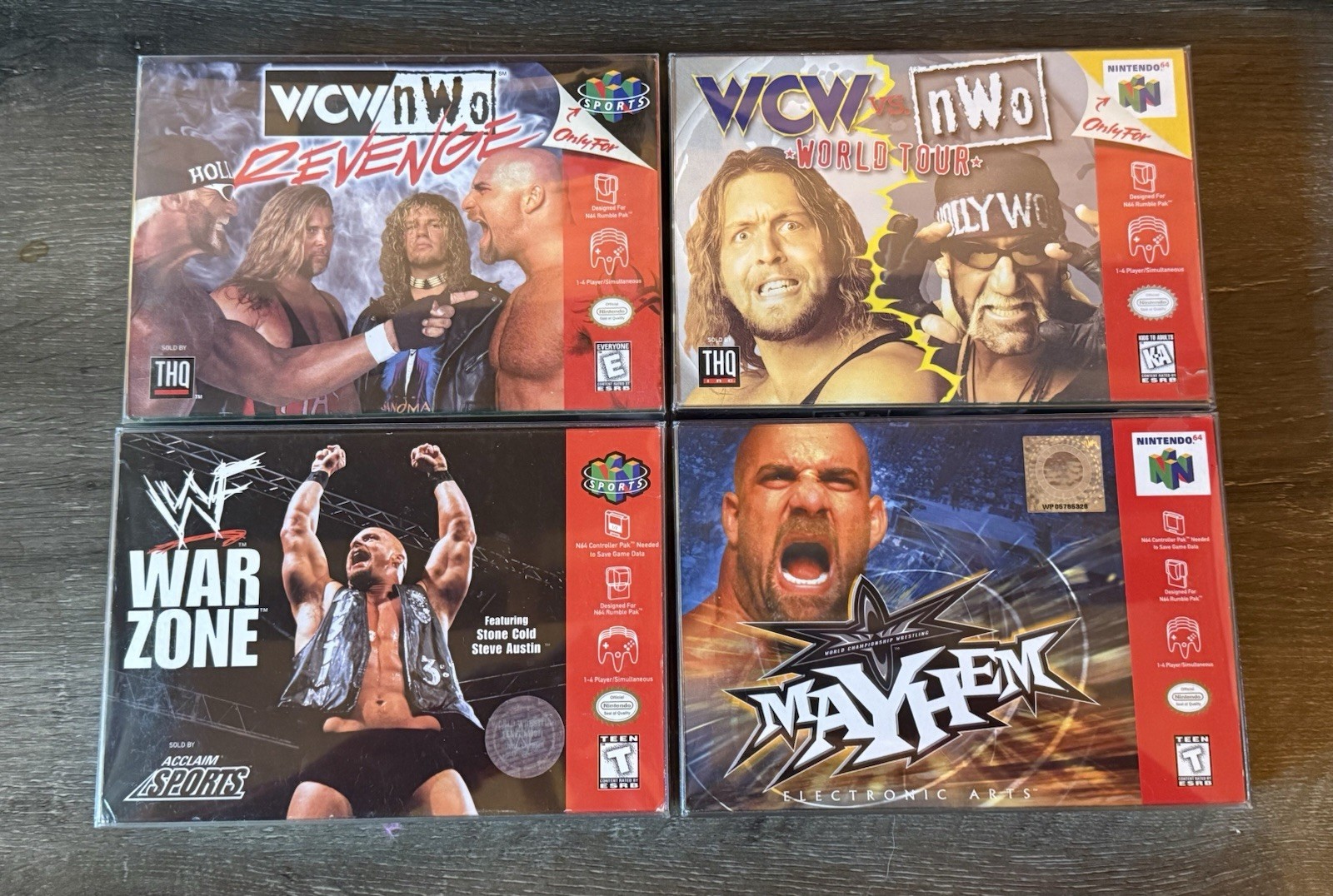 Nintendo 64 N64 WCW NWO Revenge – WCW NWO World Tour – WCW Mayhem – WWF War Zone
