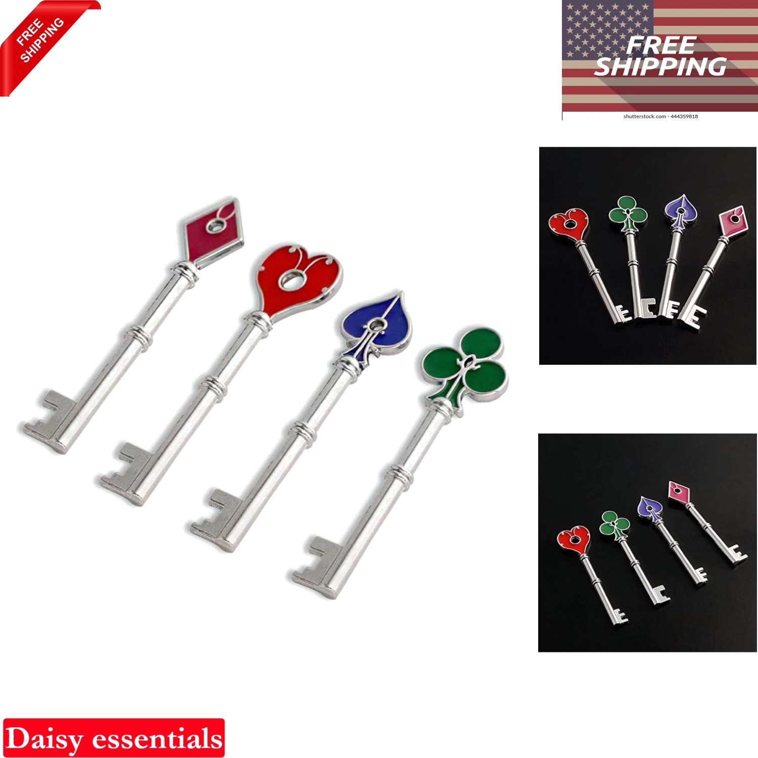 Game Remake Keys Set 4 pcs Zinc Alloy Collectible Keychains for Fans Kids Gift